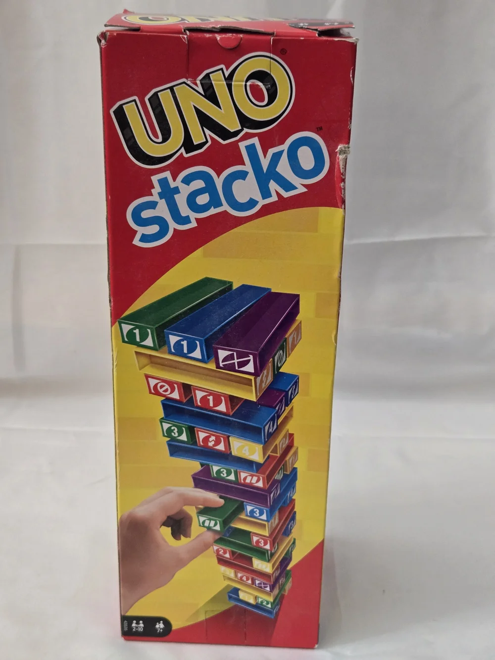UNO Stacko Mattel 43535 Stacking Block Game NEW Open Box 45 Blocks Sealed